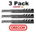 3 Pack Oregon 95-607 Gator G3 Mower Blade Fits AYP 917122265X