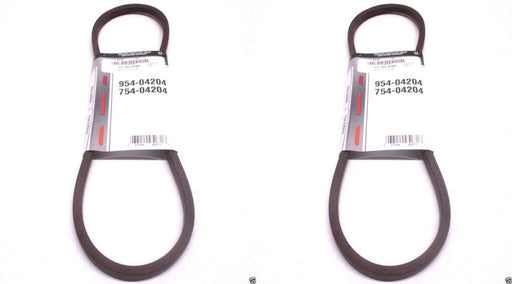 2 Pack Genuine MTD 954-04204 Auger Belt Fits Troy Bilt Yard Machines Bolens OEM