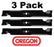 3 Pack Oregon 93-006 Mower Blade Fits Exmark  103-2508 1-633485