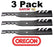 3 Pack Oregon 96-308 Gator Blade for Ferris 20843