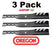 3 Pack Oregon 96-310 Gator Mulcher Blade for Giant Vac 21537