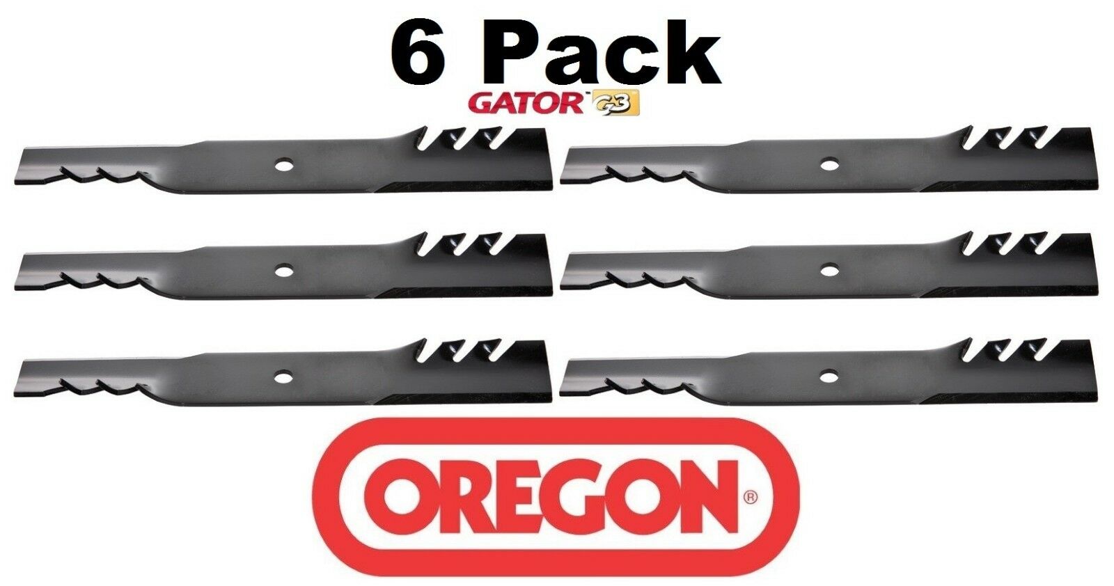 6 Pack Oregon 96-318 Mower Blade Gator G3 fits Dixie Chopper 30227-52T 30227-52X