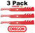 3 Pack Oregon 96-322 Mower Blade Gator G3  Fits Encore 543293