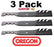 3 Pack Oregon 96-323 Gator G3 Mulcher Blade for Dixie 30227-50