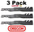 3 Pack Oregon 96-343 Mower Blade Gator G3 Fits Grasshopper 320233 320235