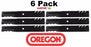 6 Pack Oregon 96-344 Gator Mulcher Blade for Lesco 50125 50140 36" 52"