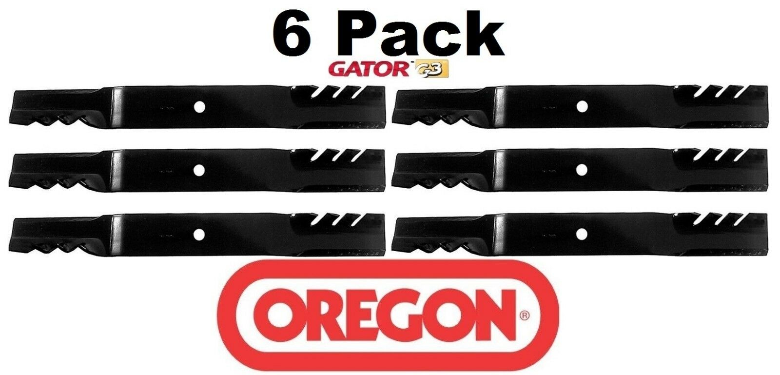 6 Pack Oregon 96-362 Mower Blade Gator G3 Fits Exmark  110-6568-03 117-5372-03