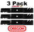 3 Pack Oregon 96-363 Gator Mulcher Blade for Kubota K5645-34330 K5645-34340 60"