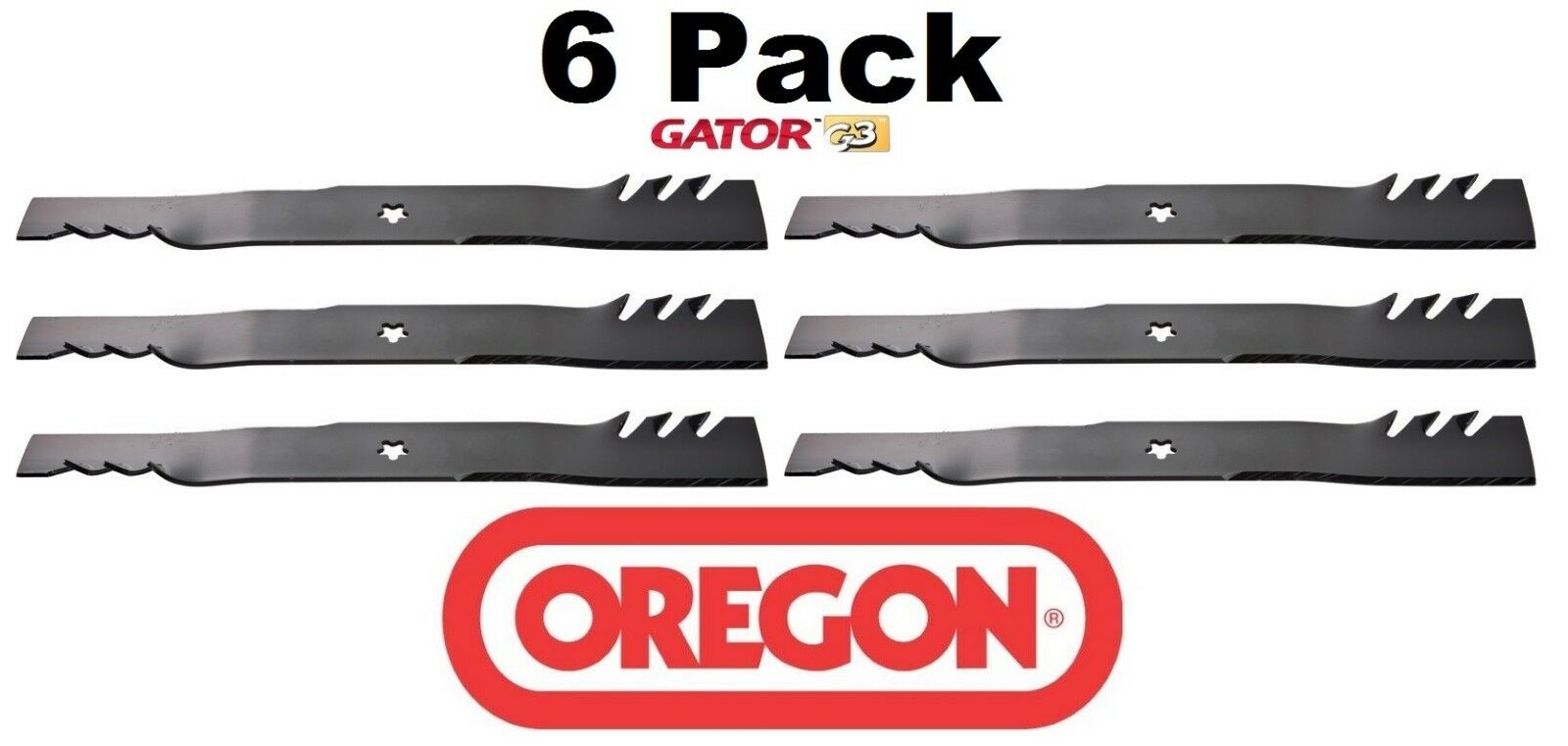 6 Pack Oregon 96-370 Gator G3 Mower Blade Fits AYP 403107 531309715