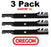 3 Pack Oregon 96-615 Gator Blade for Husqvarna 532180054 532173920 539107519 48"