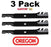 3 Pack Oregon 96-615 Mower Blade Gator G3 fits Craftsman 173921