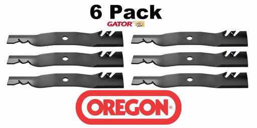 6 Pack Oregon 96-618 3-in-1 Gator Mulcher Mower Blade for John Deere M135589 48"