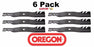 6 Pack Oregon 96-618 3-in-1 Gator Mulcher Mower Blade for John Deere M135589 48"