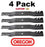 4 Pack Oregon 96-677 Gator G3 Mower Blade Fits Allis Chalmers 03607059 03624700