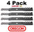 4 Pack Oregon 98-628 Mower Blade Gator G3 Fits Bolens 742-0654 942-0654