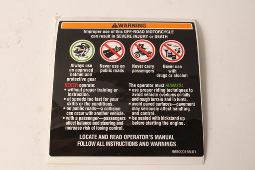 Genuine Baja Motorsports 989000166 Engine Danger Label