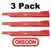 3 Pack Oregon 99-126 Mower Blade Fits DR 152871