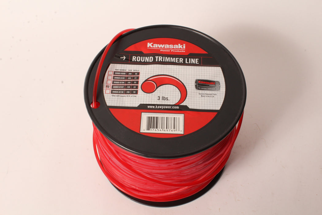 Genuine Kawasaki 99969-6107 3LB .130" Spool Round Trimmer Line OEM