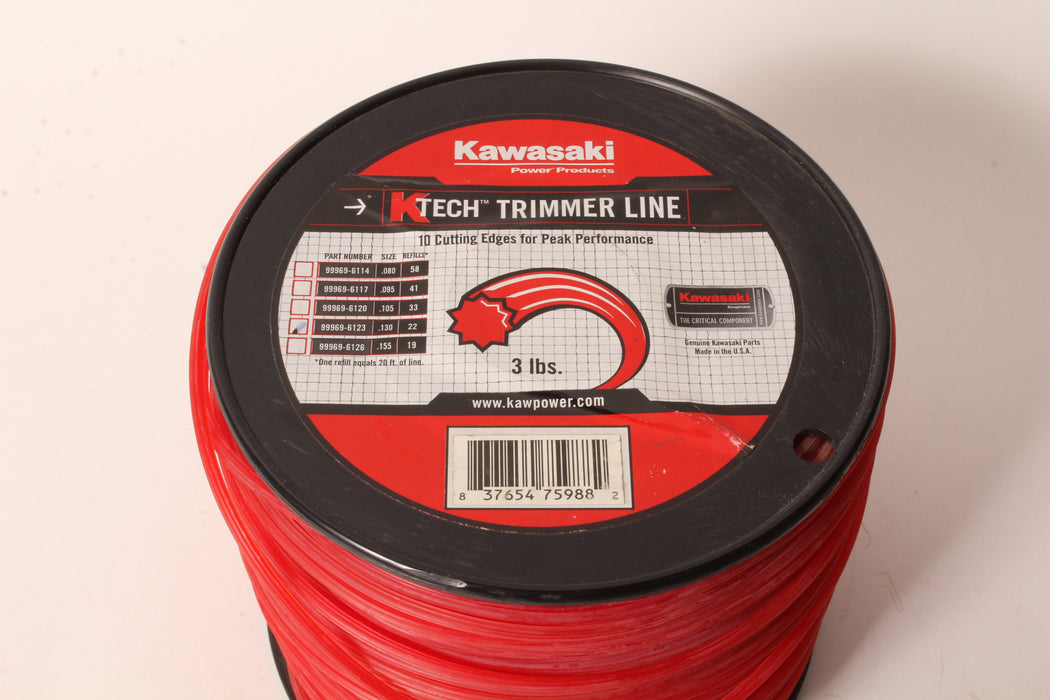 Genuine Kawasaki 99969-6123 3LB .130" K-Tech Cutting Edge Trimmer Line