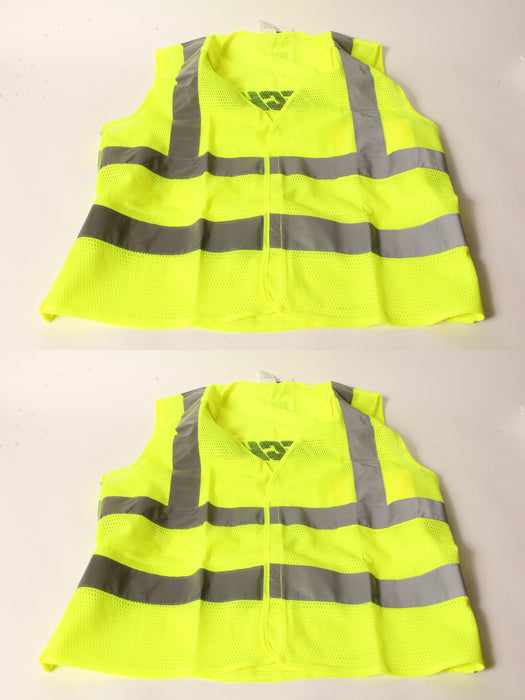 2 PK Genuine Echo 99988801400 High Visibility Safety Vest Large Neon Yellow