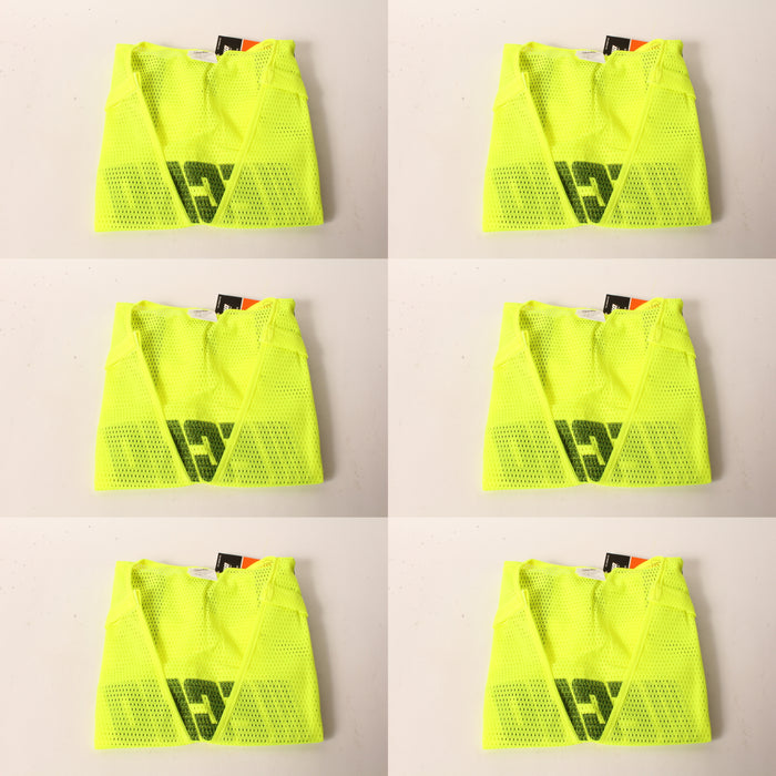 6 PK Genuine Echo 99988801400 High Visibility Safety Vest Large Neon Yellow