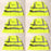 6 PK Genuine Echo 99988801400 High Visibility Safety Vest Large Neon Yellow