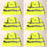 6 PK Genuine Echo 99988801400 High Visibility Safety Vest Large Neon Yellow