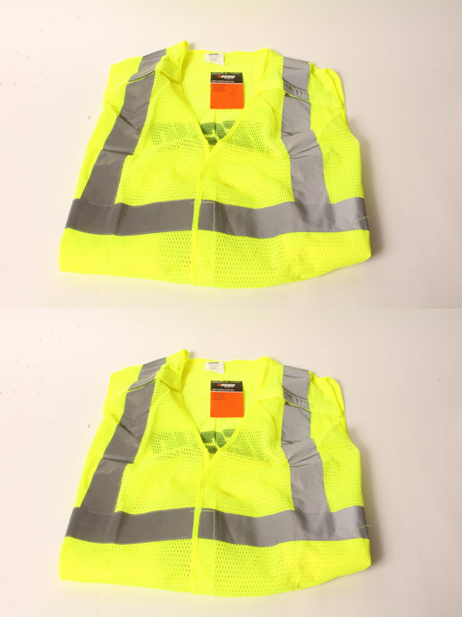 2 PK Genuine Echo 99988801401 High Visibility Safety Vest X-Large Neon Yellow XL