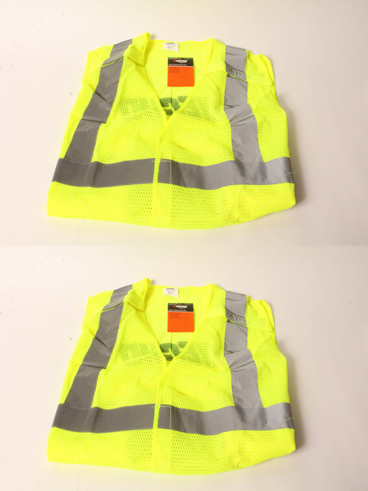 2 PK Genuine Echo 99988801401 High Visibility Safety Vest X-Large Neon Yellow XL