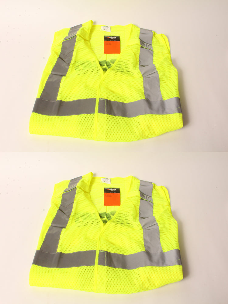 2 PK Genuine Echo 99988801401 High Visibility Safety Vest X-Large Neon Yellow XL