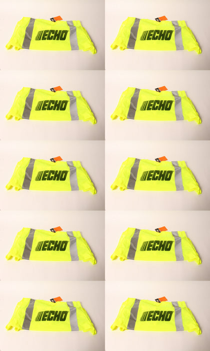 10 PK Echo 99988801402 High Visibility Safety Vest XX-Large Neon Yellow XXL