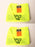 2 PK Echo 99988801402 High Visibility Safety Vest XX-Large Neon Yellow XXL
