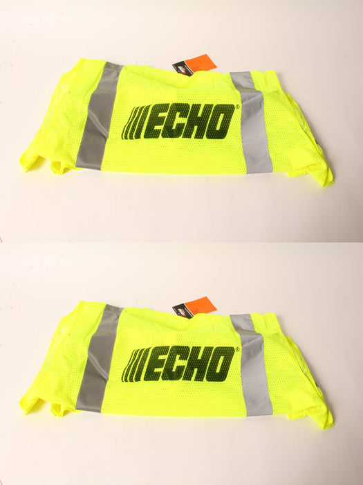 2 PK Echo 99988801402 High Visibility Safety Vest XX-Large Neon Yellow XXL