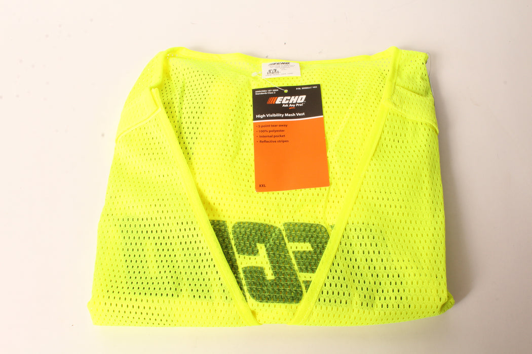 Genuine Echo 99988801402 High Visibility Safety Vest XX-Large Neon Yellow XXL