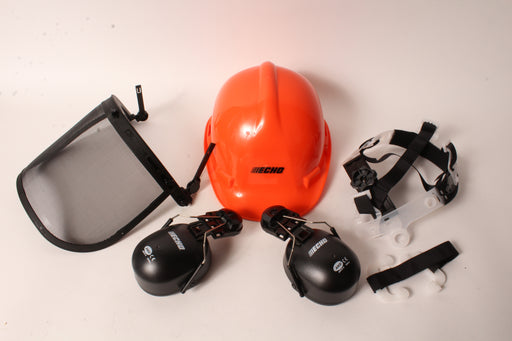 Echo 99988801500 6PT Safety Harness Chainsaw Safety Helmet with Ear Muffs Visor