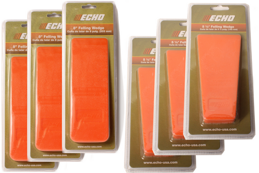 3 Each Genuine Echo 8" & 5-1/2" Smooth Orange Tree Felling Wedge