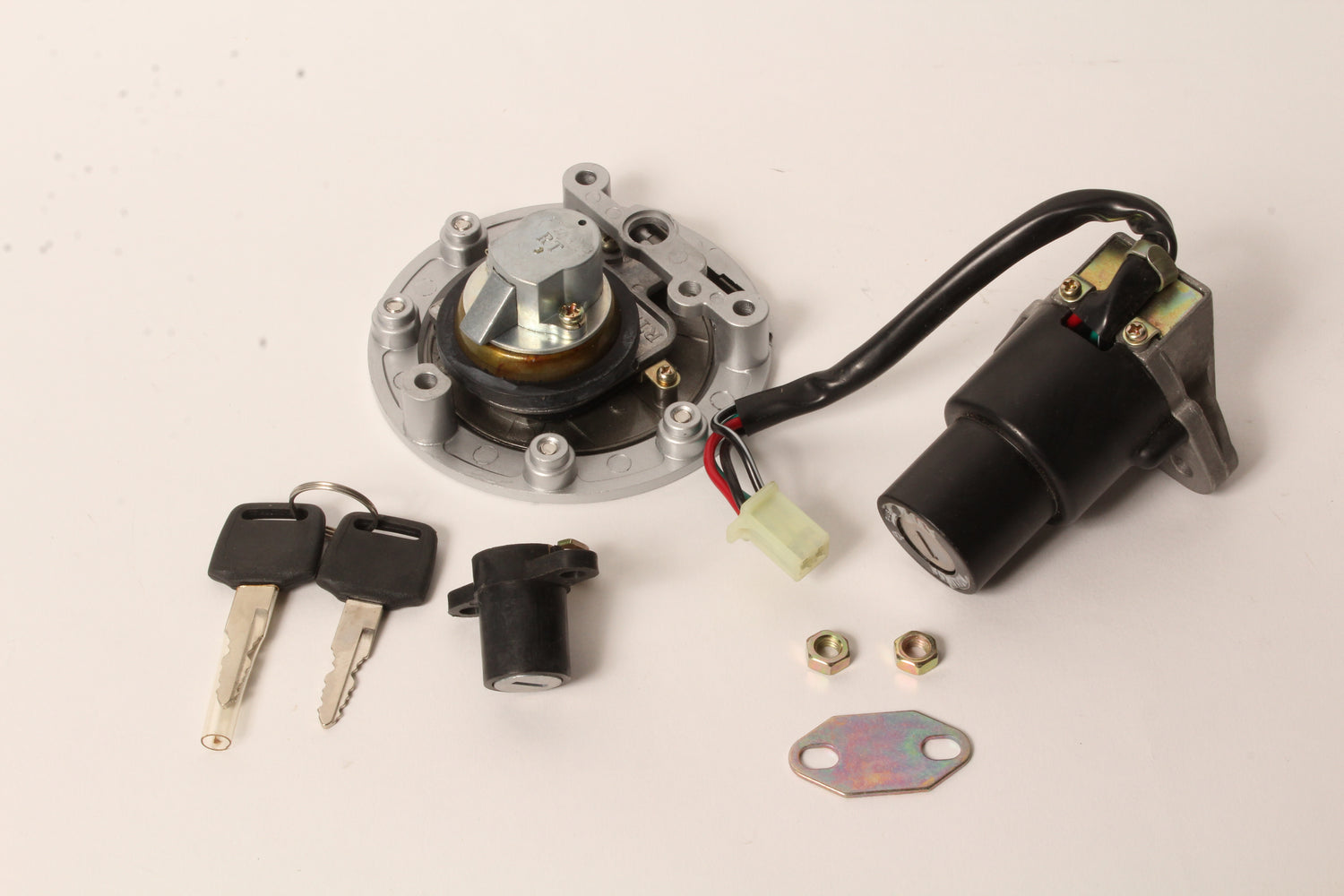 Genuine Baja BV250-370 Ignition Switch w Key Fuel Cap Seat Lock Baja Street Bike