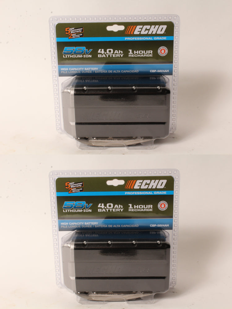 2 PK Genuine Echo CBP-58V4AH 58V 4 Ah Lithium Ion Battery with Fuel Gauge