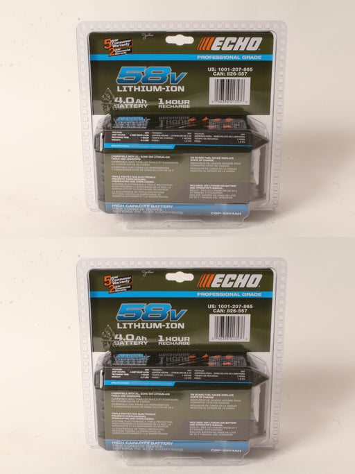 2 PK Genuine Echo CBP-58V4AH 58V 4 Ah Lithium Ion Battery with Fuel Gauge