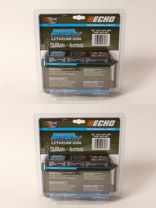 2 PK Genuine Echo CBP-58V4AH 58V 4 Ah Lithium Ion Battery with Fuel Gauge