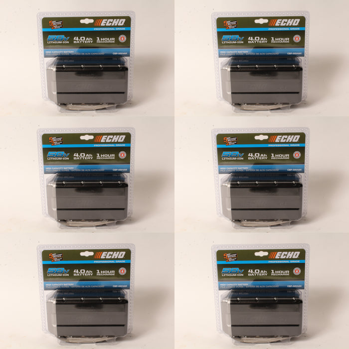 6 PK Genuine Echo CBP-58V4AH 58V 4 Ah Lithium Ion Battery with Fuel Gauge