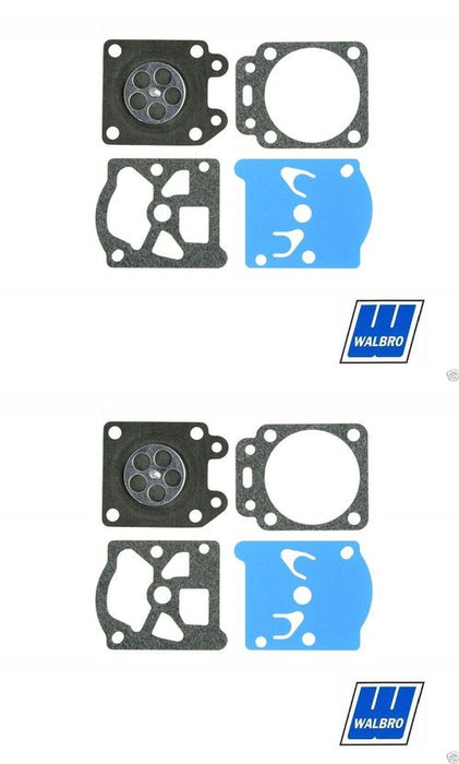 2 Pack Genuine Walbro D10-WTA Carburetor Gasket & Diaphragm Kit OEM
