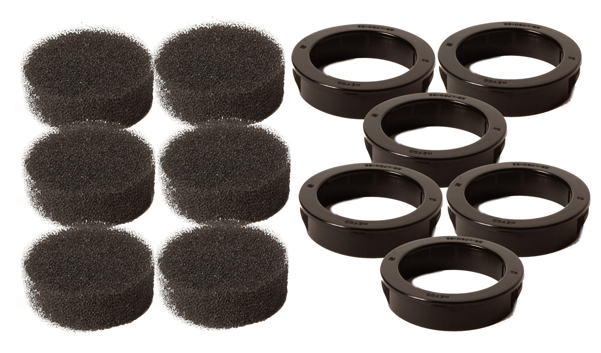 6 PK Craftsman D24233 & CAC-1373 Air Filter & Reatiner Kit Fits Black & Decker