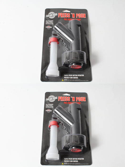 2 Pack Genuine Garage Boss GB410 Press N Pour Spout for All Garage Boss Cans