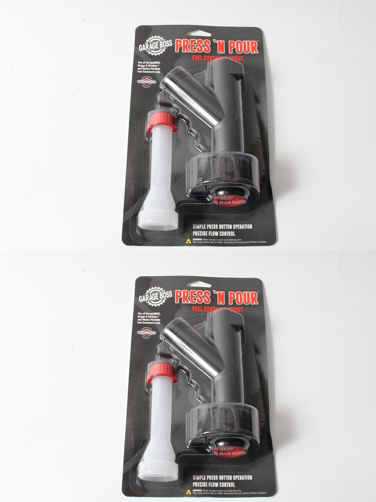 2 Pack Genuine Garage Boss GB410 Press N Pour Spout for All Garage Boss Cans