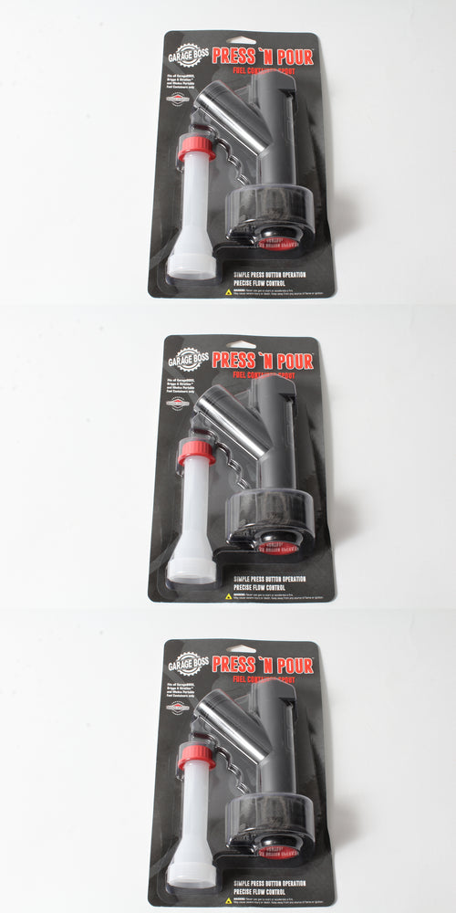 3 Pack Genuine Garage Boss GB410 Press N Pour Spout for All Garage Boss Cans