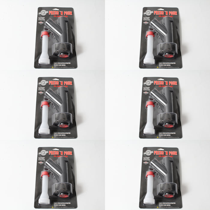6 Pack Genuine Garage Boss GB410 Press N Pour Spout for All Garage Boss Cans
