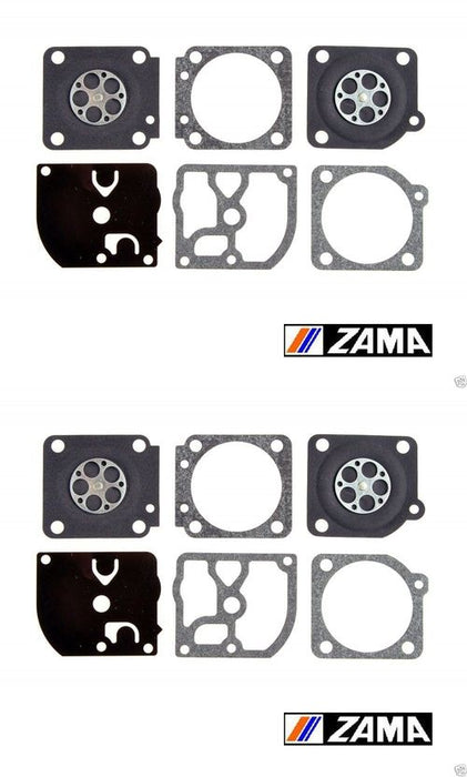 2 Pack Genuine Zama GND-39 Carburetor Gasket & Diaphragm Kit