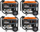 4 Pack of Generac GP6500 Manual Start Portable Generators w/ 25' 20 Amp Cord