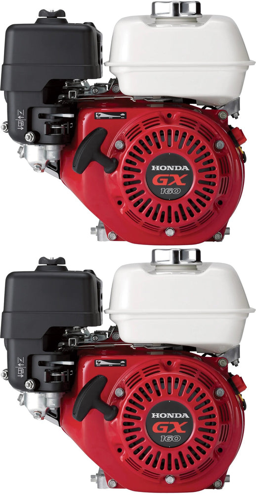 2 Pack Honda GX160UT2QX2 Horizontal Engine 163cc 3/4in. x 2 7/16in. Shaft